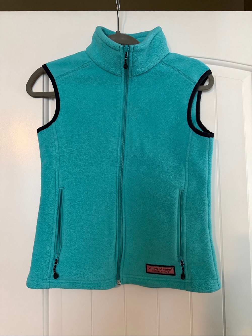 Vineyard Vines Turquoise Full-Zip Fleece Vest